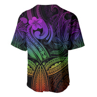 Polynesia Baseball Jersey Whale Tale and Polynesian Sunset Plumeria Rainbow LT9 - Wonder Print Shop