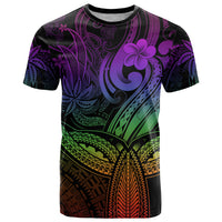 Polynesia T Shirt Whale Tale and Polynesian Sunset Plumeria Rainbow - Wonder Print Shop