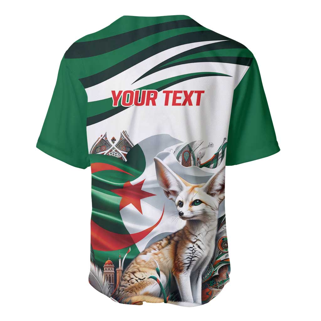 Algeria Fennec Fox Personalized Baseball Jersey with Algerian Culture and Nature LT9 - Wonder Print Shop