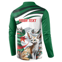 Algeria Fennec Fox Personalized Button Sweatshirt with Algerian Culture and Nature LT9 - Wonder Print Shop