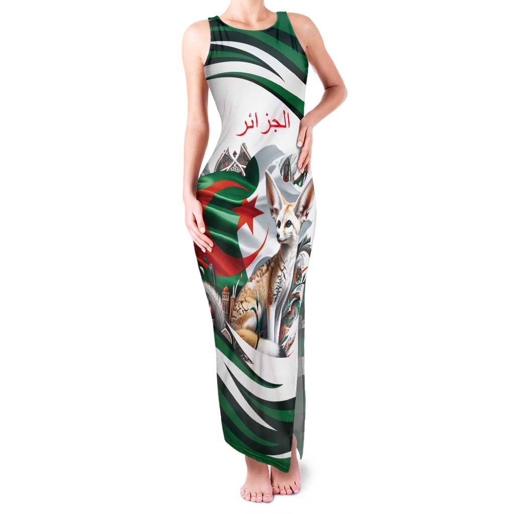 Algeria Fennec Fox Personalized Family Matching Tank Maxi Dress and Hawaiian Shirt with Algerian Culture and Nature - Wonder Print Shop