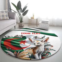 Algeria Fennec Fox Personalized Round Carpet with Algerian Culture and Nature