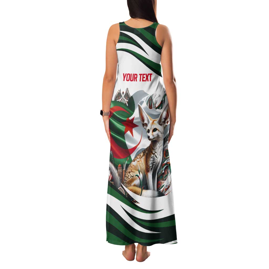 Algeria Fennec Fox Personalized Tank Maxi Dress with Algerian Culture and Nature - Wonder Print Shop
