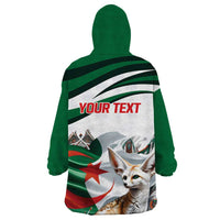 Algeria Fennec Fox Personalized Wearable Blanket Hoodie with Algerian Culture and Nature - Wonder Print Shop