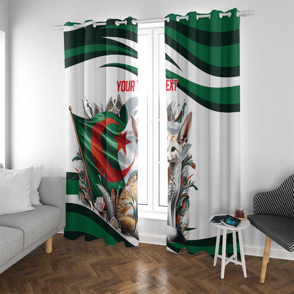 Algeria Fennec Fox Personalized Window Curtain with Algerian Culture and Nature - Wonder Print Shop