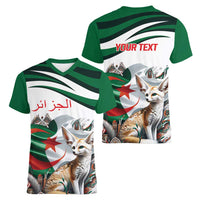 Algeria Fennec Fox Personalized Women V-Neck T-Shirt with Algerian Culture and Nature - Wonder Print Shop