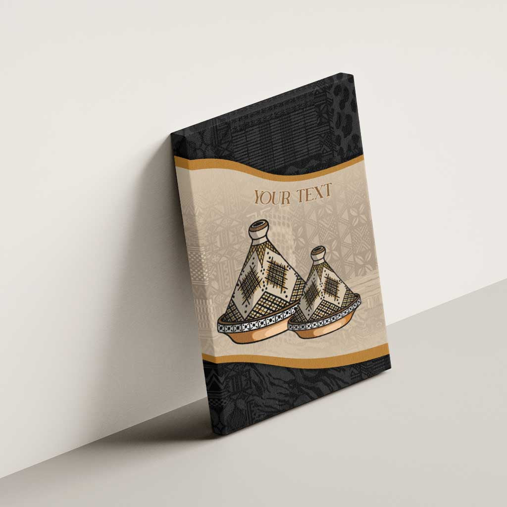 Algeria Tajine Dish Personalized Canvas Wall Art with African Tribal Pattern LT9 - Wonder Print Shop