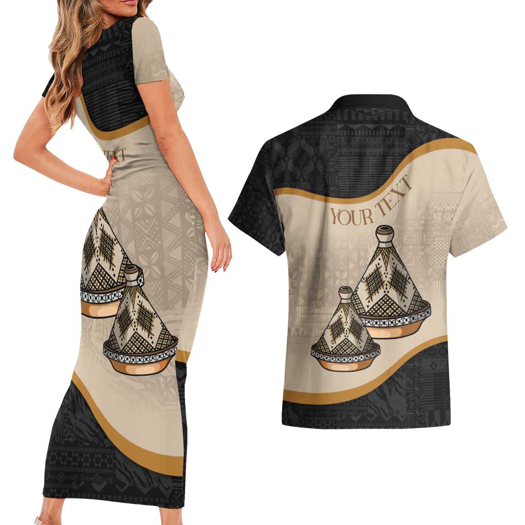 Algeria Tajine Dish Personalized Couples Matching Short Sleeve Bodycon Dress and Hawaiian Shirt with African Tribal Pattern LT9 - Wonder Print Shop