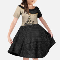 Algeria Tajine Dish Personalized Family Matching Short Sleeve Bodycon Dress and Hawaiian Shirt with African Tribal Pattern - Wonder Print Shop