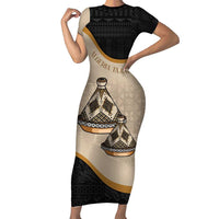 Algeria Tajine Dish Personalized Family Matching Short Sleeve Bodycon Dress and Hawaiian Shirt with African Tribal Pattern - Wonder Print Shop