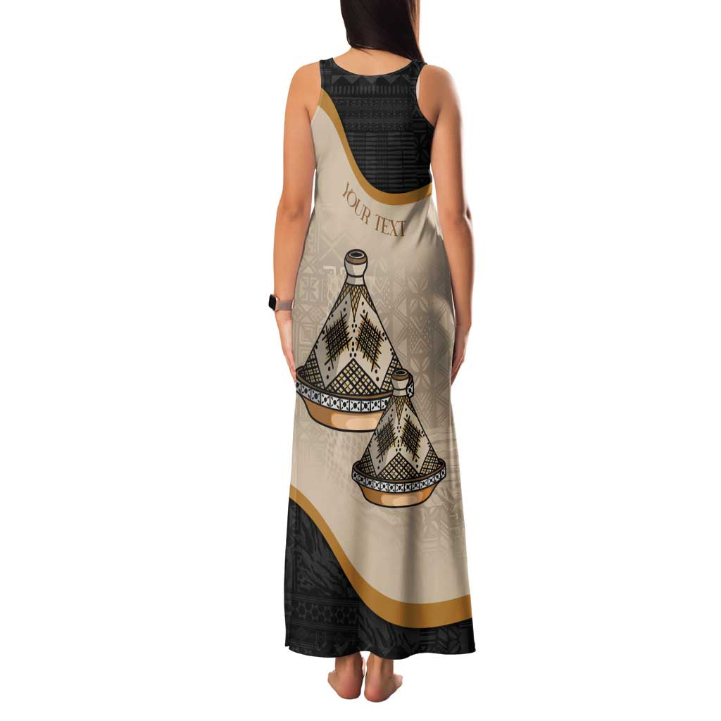 Algeria Tajine Dish Personalized Family Matching Tank Maxi Dress and Hawaiian Shirt with African Tribal Pattern - Wonder Print Shop