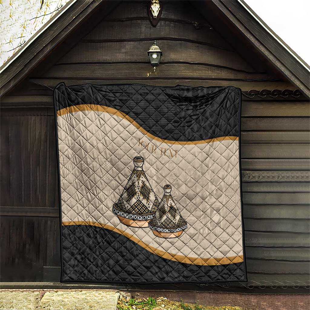 Algeria Tajine Dish Personalized Quilt with African Tribal Pattern - Wonder Print Shop