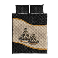 Algeria Tajine Dish Personalized Quilt Bed Set with African Tribal Pattern - Wonder Print Shop