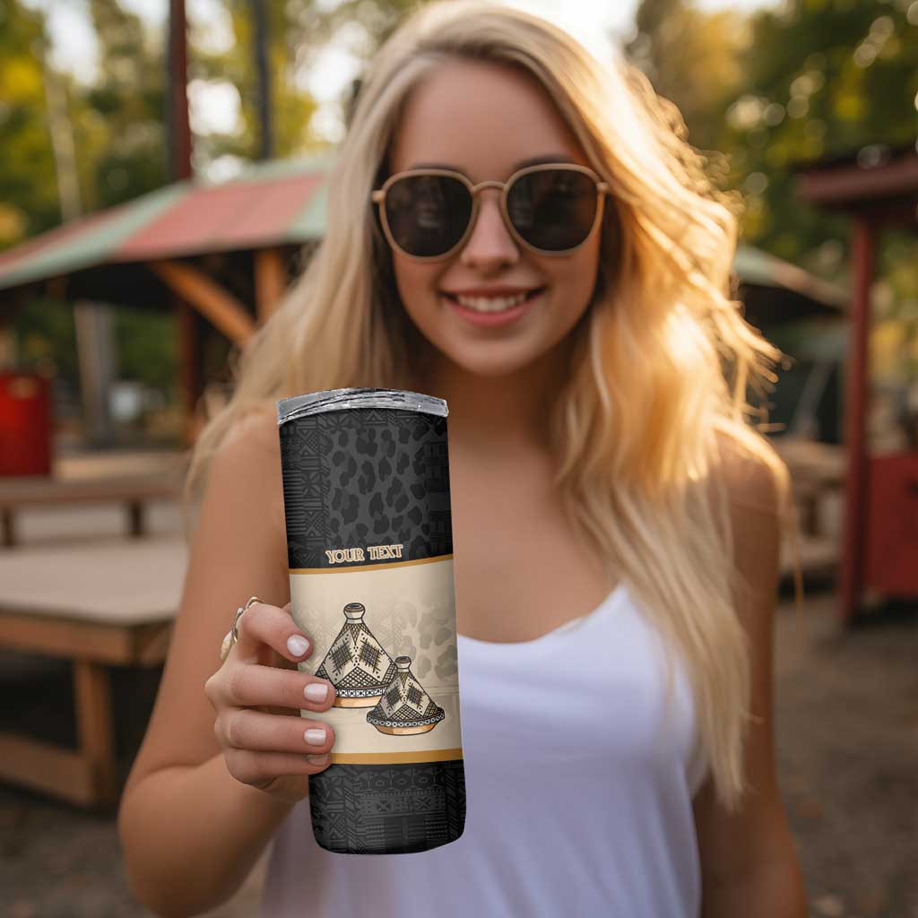 Algeria Tajine Dish Personalized Skinny Tumbler with African Tribal Pattern - Wonder Print Shop