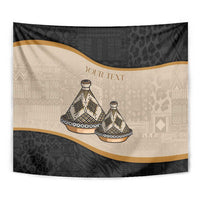 Algeria Tajine Dish Personalized Tapestry with African Tribal Pattern - Wonder Print Shop