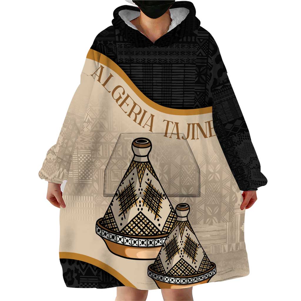 Algeria Tajine Dish Personalized Wearable Blanket Hoodie with African Tribal Pattern - Wonder Print Shop