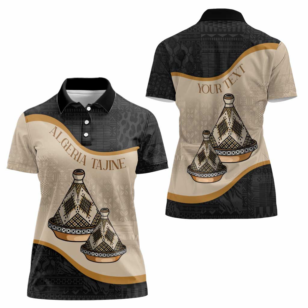 Algeria Tajine Dish Personalized Women Polo Shirt with African Tribal Pattern - Wonder Print Shop