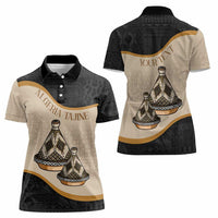 Algeria Tajine Dish Personalized Women Polo Shirt with African Tribal Pattern - Wonder Print Shop