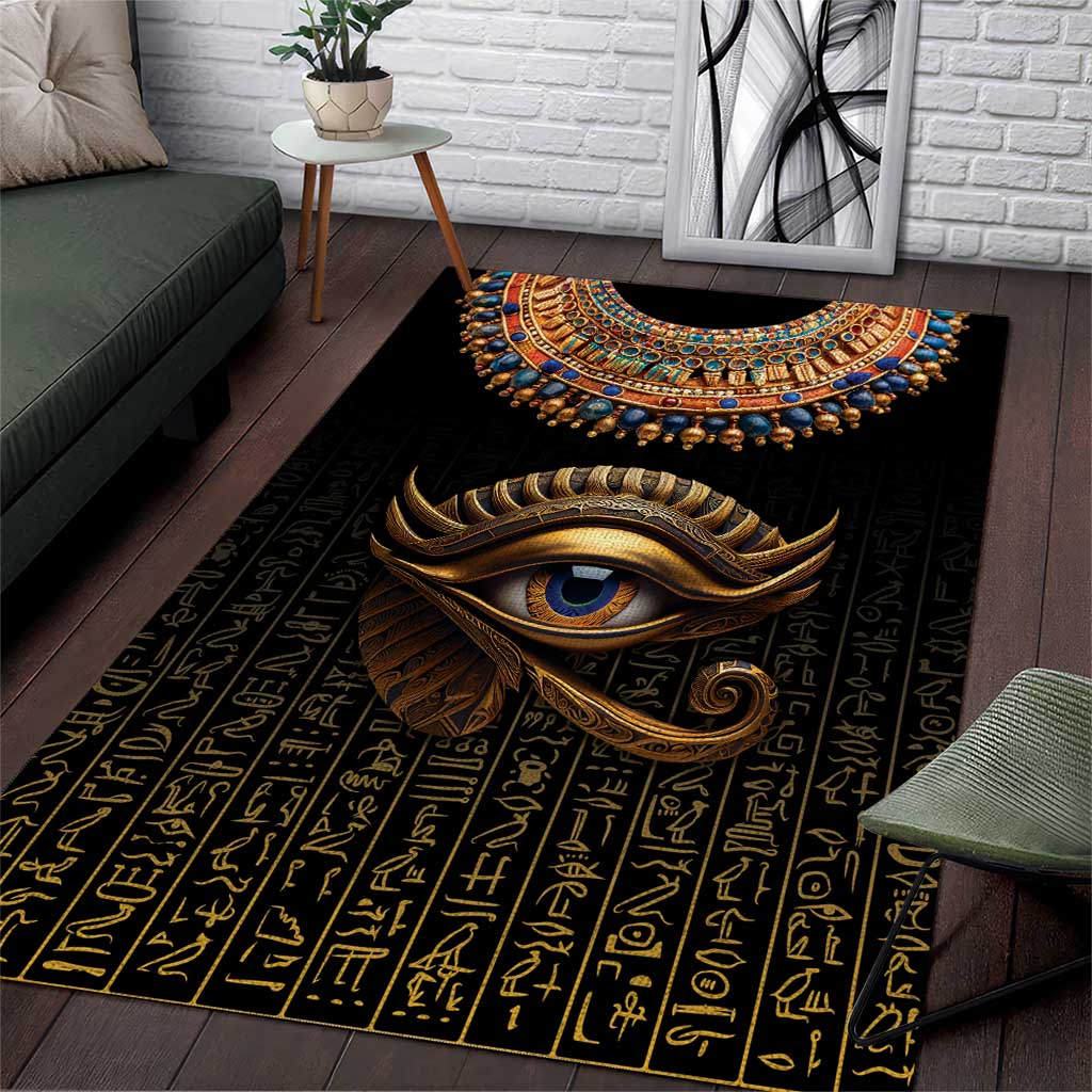 Egypt Eyes Of Horus Area Rug with Egyptian Hieroglyphs LT9 - Wonder Print Shop