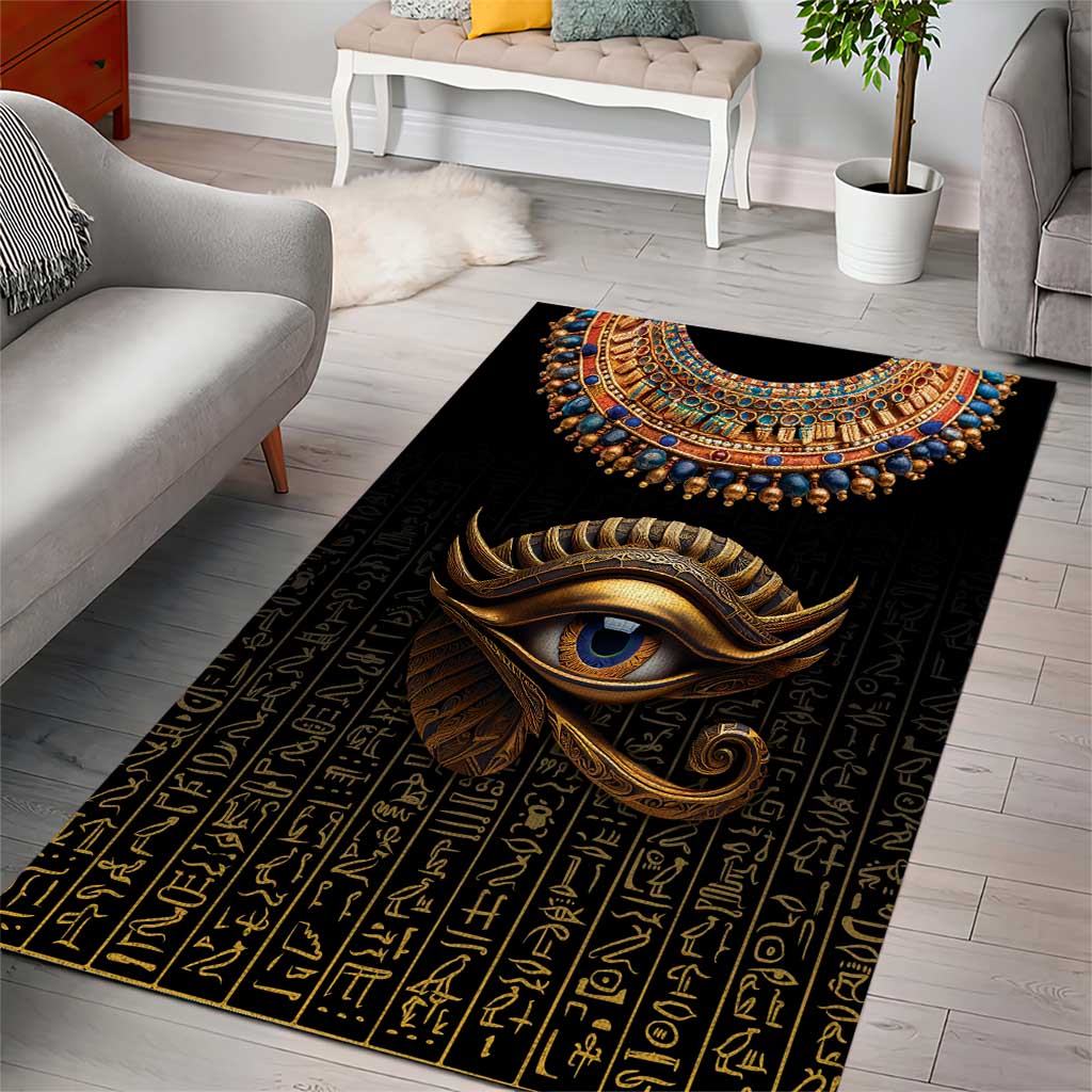 Egypt Eyes Of Horus Area Rug with Egyptian Hieroglyphs LT9 - Wonder Print Shop