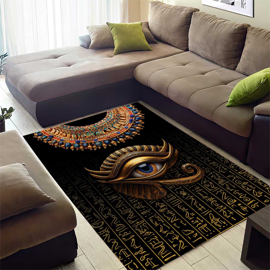 Egypt Eyes Of Horus Area Rug with Egyptian Hieroglyphs LT9 - Wonder Print Shop