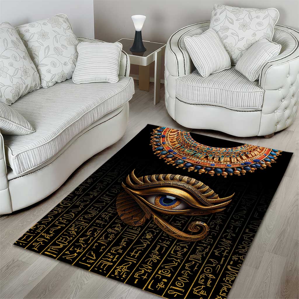 Egypt Eyes Of Horus Area Rug with Egyptian Hieroglyphs LT9 - Wonder Print Shop