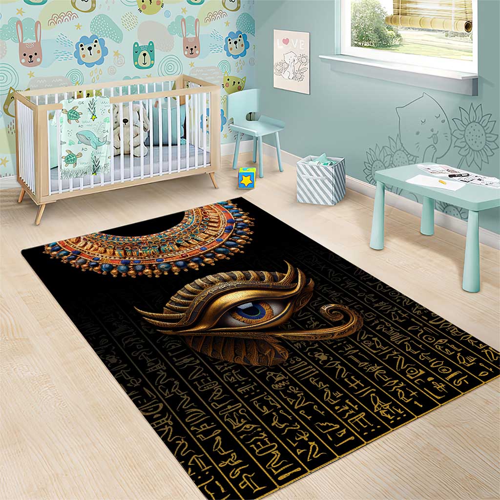 Egypt Eyes Of Horus Area Rug with Egyptian Hieroglyphs LT9 - Wonder Print Shop