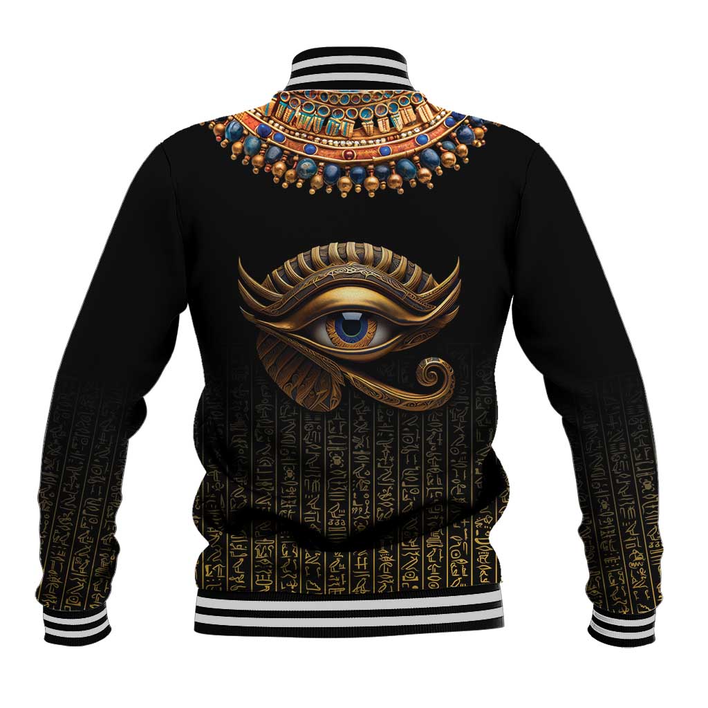 Egypt Eyes Of Horus Baseball Jacket with Egyptian Hieroglyphs LT9 - Wonder Print Shop