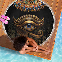 Egypt Eyes Of Horus Beach Blanket with Egyptian Hieroglyphs LT9 - Wonder Print Shop