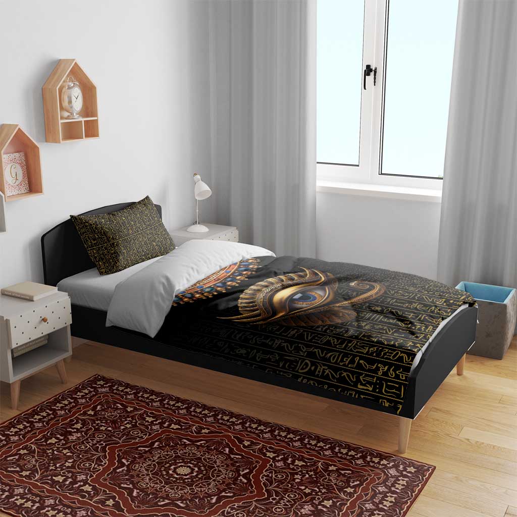 Egypt Eyes Of Horus Bedding Set with Egyptian Hieroglyphs LT9 - Wonder Print Shop