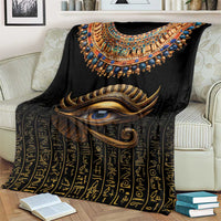 Egypt Eyes Of Horus Blanket with Egyptian Hieroglyphs