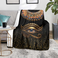 Egypt Eyes Of Horus Blanket with Egyptian Hieroglyphs