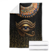 Egypt Eyes Of Horus Blanket with Egyptian Hieroglyphs
