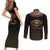 Egypt Eyes Of Horus Couples Matching Short Sleeve Bodycon Dress and Long Sleeve Button Shirt with Egyptian Hieroglyphs LT9 - Wonder Print Shop