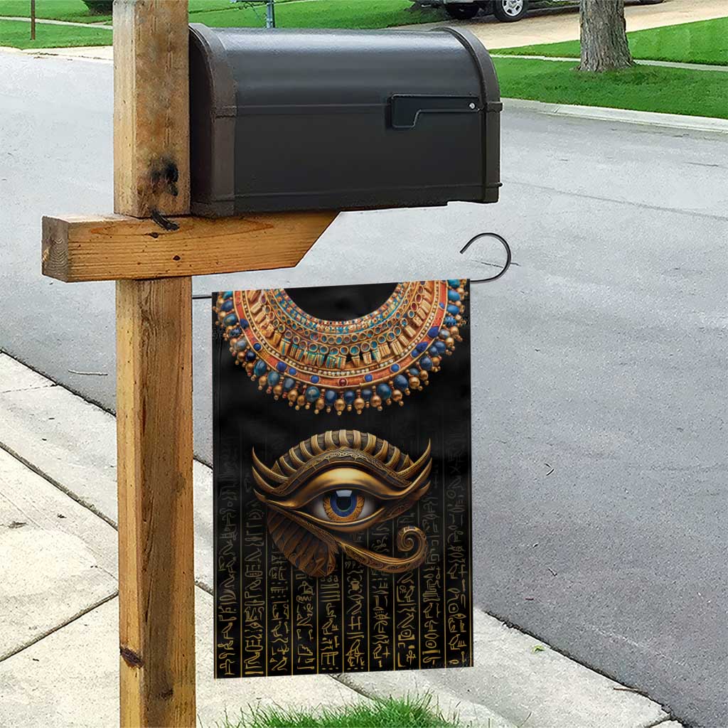 Egypt Eyes Of Horus Garden Flag with Egyptian Hieroglyphs - Wonder Print Shop