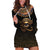 Egypt Eyes Of Horus Hoodie Dress with Egyptian Hieroglyphs - Wonder Print Shop