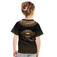 Egypt Eyes Of Horus Kid T Shirt with Egyptian Hieroglyphs - Wonder Print Shop