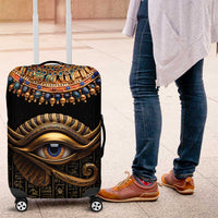 Egypt Eyes Of Horus Luggage Cover with Egyptian Hieroglyphs - Wonder Print Shop