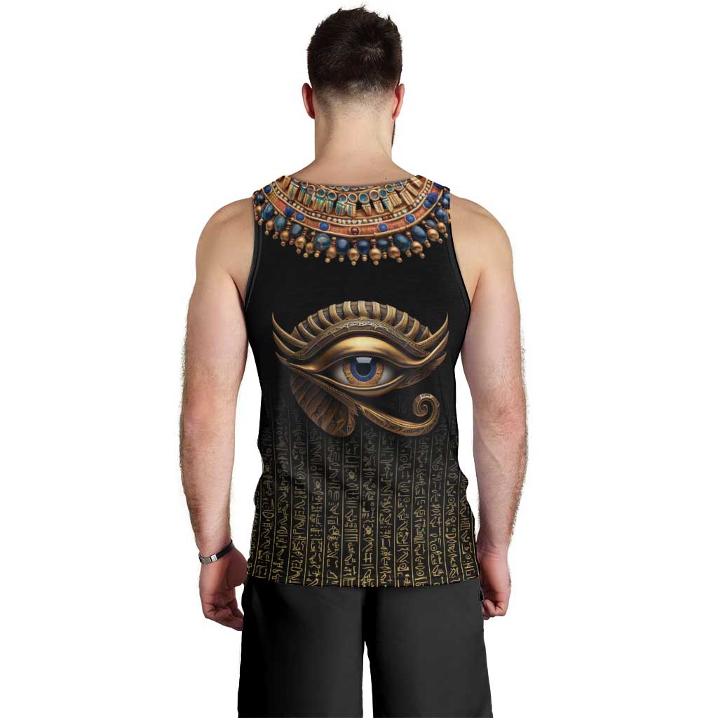 Egypt Eyes Of Horus Men Tank Top with Egyptian Hieroglyphs - Wonder Print Shop