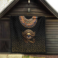 Egypt Eyes Of Horus Quilt with Egyptian Hieroglyphs - Wonder Print Shop