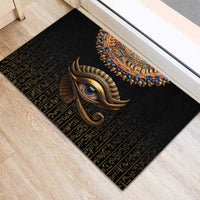 Egypt Eyes Of Horus Rubber Doormat with Egyptian Hieroglyphs - Wonder Print Shop