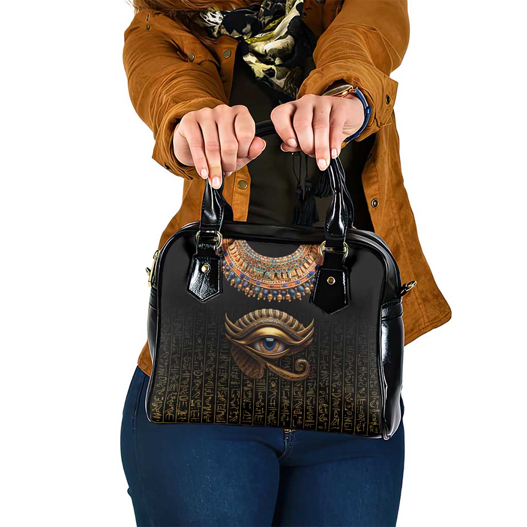Egypt Eyes Of Horus Shoulder Handbag with Egyptian Hieroglyphs