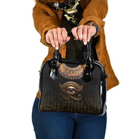 Egypt Eyes Of Horus Shoulder Handbag with Egyptian Hieroglyphs