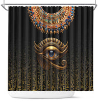 Egypt Eyes Of Horus Shower Curtain with Egyptian Hieroglyphs