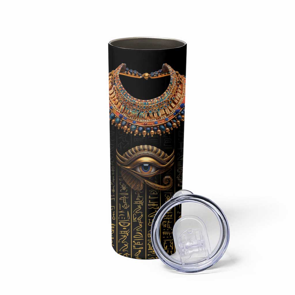 Egypt Eyes Of Horus Skinny Tumbler with Egyptian Hieroglyphs - Wonder Print Shop