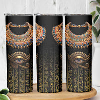 Egypt Eyes Of Horus Skinny Tumbler with Egyptian Hieroglyphs - Wonder Print Shop
