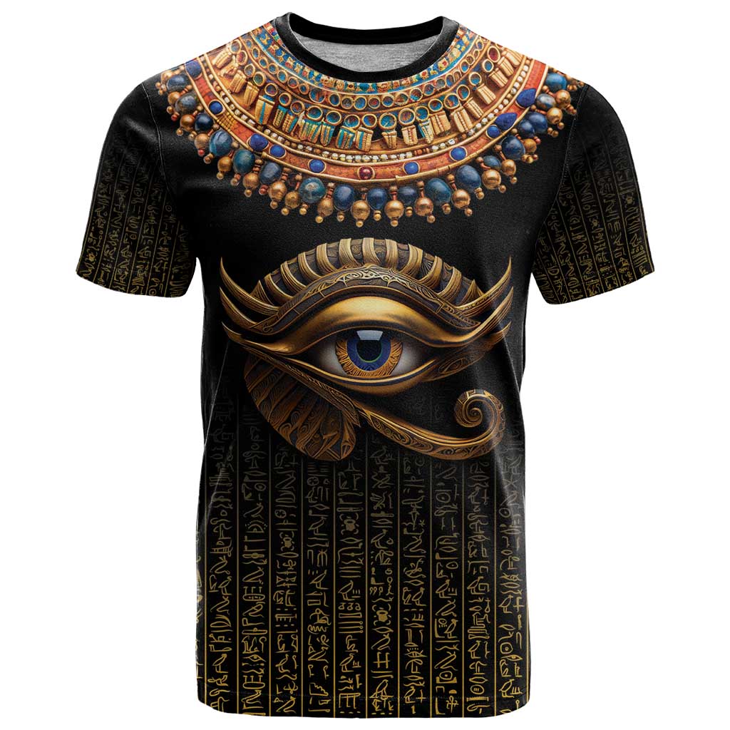 Egypt Eyes Of Horus T Shirt with Egyptian Hieroglyphs - Wonder Print Shop