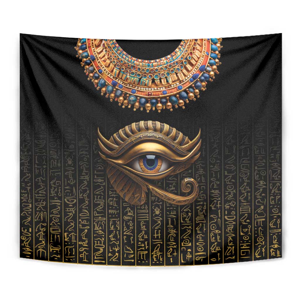 Egypt Eyes Of Horus Tapestry with Egyptian Hieroglyphs - Wonder Print Shop
