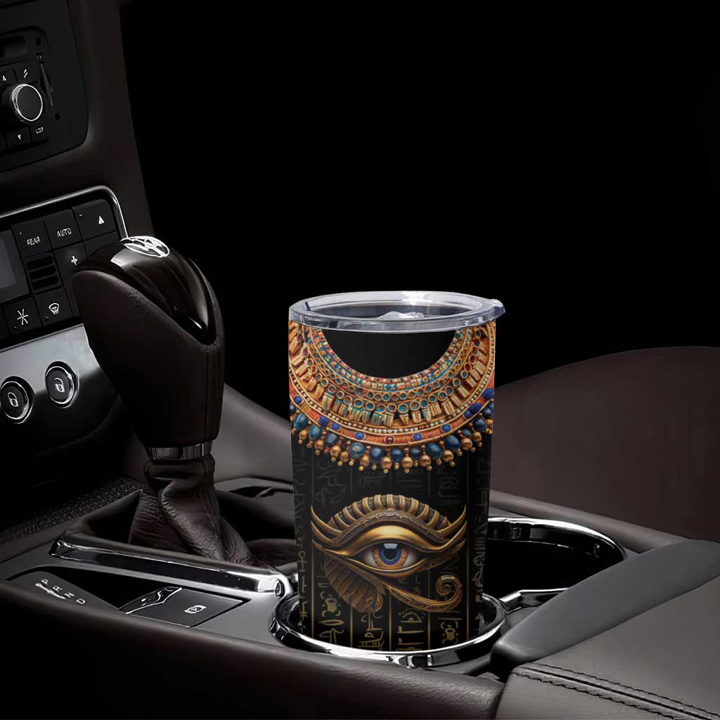 Egypt Eyes Of Horus Tumbler Cup with Egyptian Hieroglyphs - Wonder Print Shop