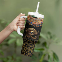 Egypt Eyes Of Horus Tumbler With Handle with Egyptian Hieroglyphs - Wonder Print Shop